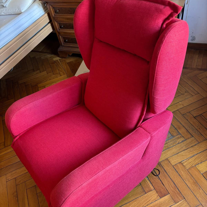 Poltrona Alzapersona Karol 2 Motori Rosso Borgogna + Fattura (Come Nuova - 2025)